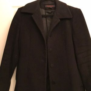 Wool cashmere coat black